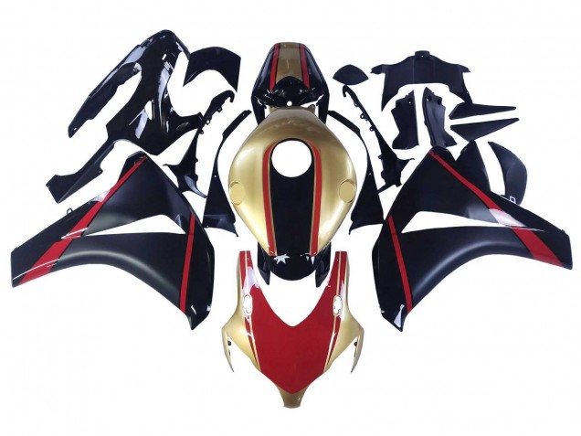 Großhandel Honda CBR1000RR Motorrad Verkleidung 2008-2011 - Gold Rot Glanzendes Schwarz