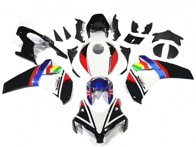 Großhandel Honda CBR1000RR Motorrad Verkleidung 2008-2011 - Weiss Rot Blau Glanzendes Schwarz Stern