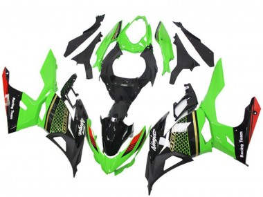 Großhandel Kawasaki EX400 Motorrad Verkleidung 2018-2024 - Grun Rot Schwarz Bienenwabe
