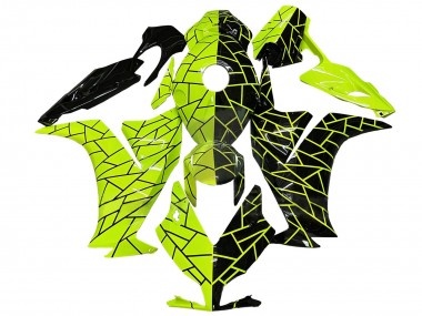 Großhandel Honda CBR1000RR Motorrad Verkleidung 2012-2016 - Fluoreszierendes Grun Glanzendes Schwarz