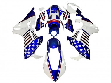 Großhandel Honda CBR1000RR Motorrad Verkleidung 2017-2023 - Weiss Blau Rot Stern