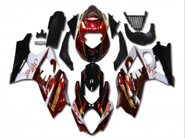 Großhandel Suzuki GSXR 1000 Motorrad Verkleidung 2007-2008 - Rot Weiss Schwarz Corona