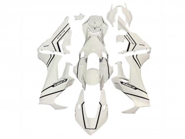 Großhandel Honda CBR1000RR Motorrad Verkleidung 2017-2023 - Weiss mit Schwarz Streifen Fireblade