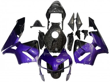 Großhandel Honda CBR600RR Motorrad Verkleidung 2003-2004 - Lila Schwarz Geschmiedet Carbonfaser