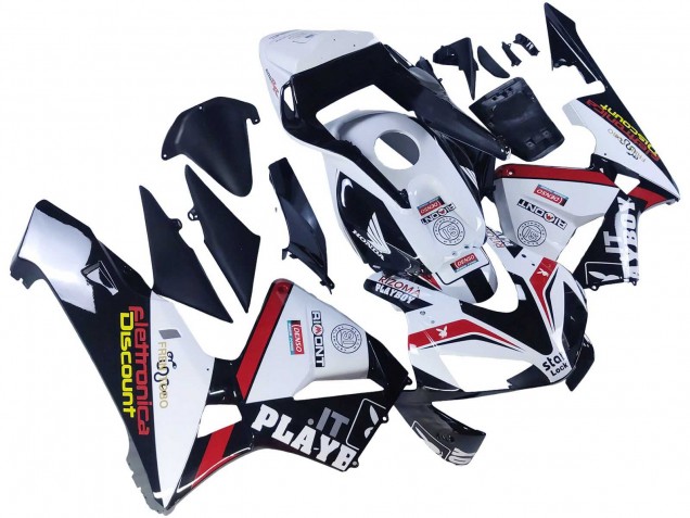 Großhandel Honda CBR600RR Motorrad Verkleidung 2003-2004 - Weiss Rot Glanzendes Schwarz Denso Rimont