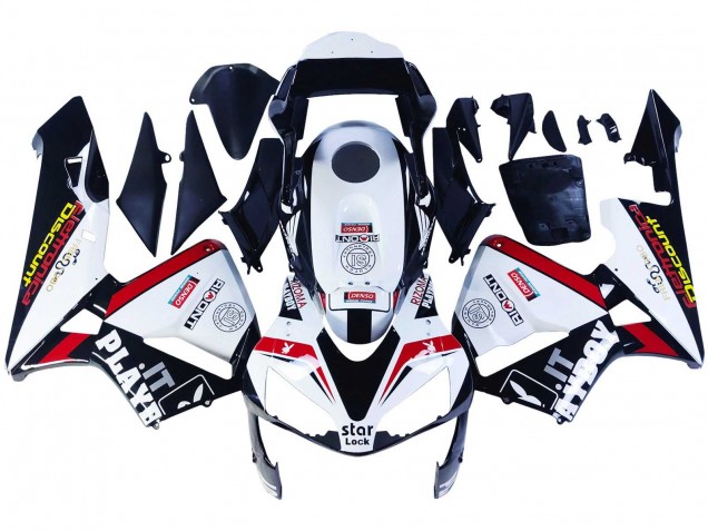 Großhandel Honda CBR600RR Motorrad Verkleidung 2003-2004 - Weiss Rot Glanzendes Schwarz Denso Rimont
