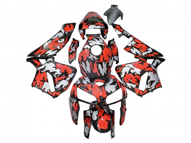 Großhandel Honda CBR600RR Motorrad Verkleidung 2005-2006 - Schwarz mit Rotgrauer Tarnung