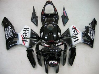 Großhandel Honda CBR600RR Motorrad Verkleidung 2005-2006 - Glanzendes Schwarz Weiss West