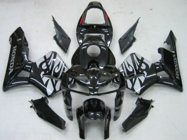 Großhandel Honda CBR600RR Motorrad Verkleidung 2005-2006 - Glanzendes Schwarz Grau Flamme