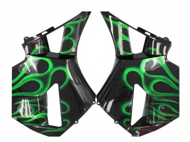 Großhandel Honda CBR600RR Motorrad Verkleidung 2005-2006 - Glanzendes Schwarz Grun Flamme
