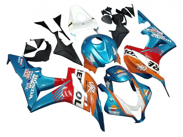 Großhandel Honda CBR600RR Motorrad Verkleidung 2007-2008 - Orange Weiss Rot Blau Repsol