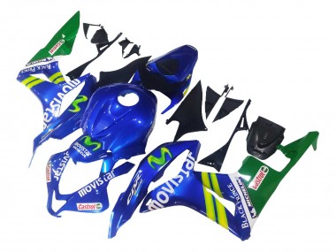Großhandel Honda CBR600RR Motorrad Verkleidung 2007-2008 - Blau Grun MoviStar Castrol