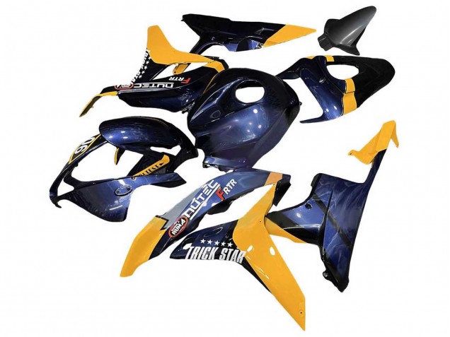 Großhandel Honda CBR600RR Motorrad Verkleidung 2007-2008 - Orange Dunkel Blau Trick Star 06