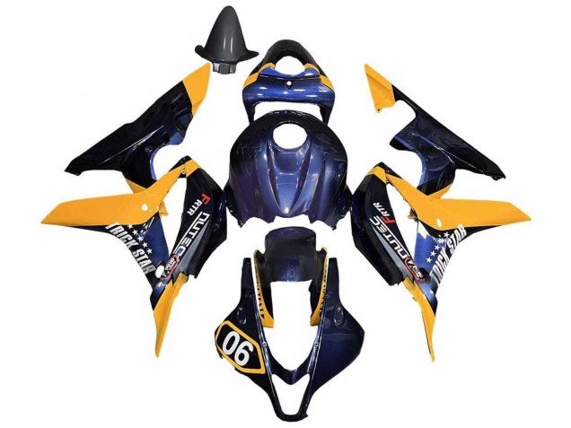 Großhandel Honda CBR600RR Motorrad Verkleidung 2007-2008 - Orange Dunkel Blau Trick Star 06