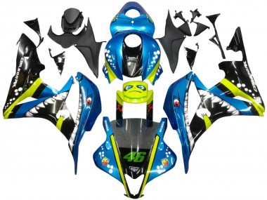 Großhandel Honda CBR600RR Motorrad Verkleidung 2007-2008 - Grun Gelb Glanzendes Schwarz Hai 46