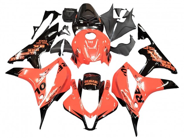 Großhandel Honda CBR600RR Motorrad Verkleidung 2007-2008 - Orange Glanzendes Schwarz Repsol