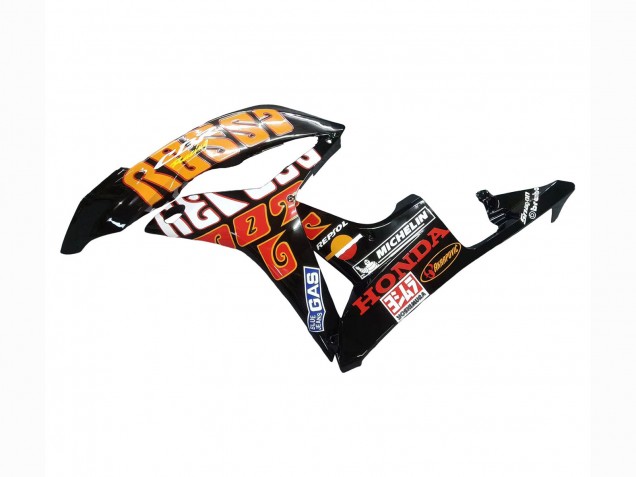 Großhandel Honda CBR600RR Motorrad Verkleidung 2007-2008 - Gelb Orange Glanzendes Schwarz Rossi Repsol