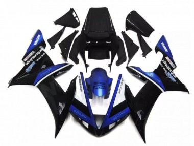 Großhandel Yamaha YZF R1 Motorrad Verkleidung 2002-2003 - Schwarz Weiss Blau