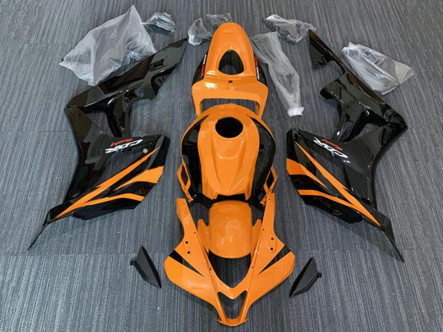 Großhandel Honda CBR600RR Motorrad Verkleidung 2007-2008 - Orange Glanzendes Schwarz Rennen