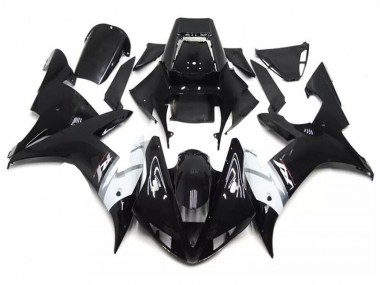 Großhandel Yamaha YZF R1 Motorrad Verkleidung 2002-2003 - Glanzendes Schwarz Weiss Silber