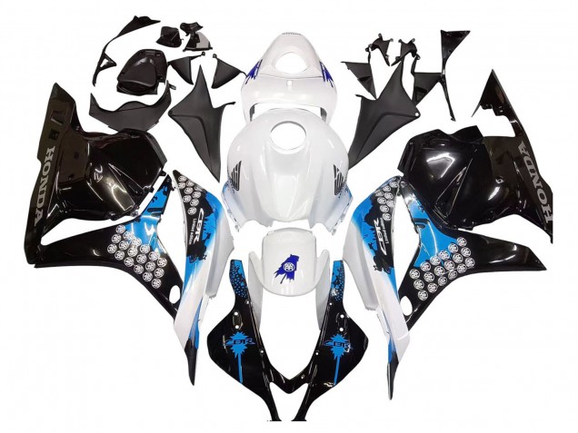Großhandel Honda CBR600RR Motorrad Verkleidungen Kit 2009-2012 - Weiss Blau Glanzendes Schwarz