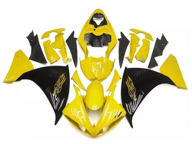 Großhandel Yamaha YZF R1 Motorrad Verkleidung 2009-2011 - Gelb Schwarz