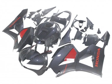 Großhandel Honda CBR600RR Motorrad Verkleidung 2013-2023 - Schwarzes Carbonfaser Rot