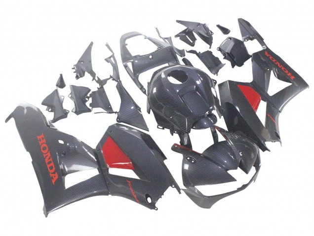 Großhandel Honda CBR600RR Motorrad Verkleidung 2013-2023 - Schwarzes Carbonfaser Rot