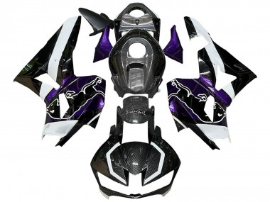 Großhandel Honda CBR600RR Motorrad Verkleidung 2013-2023 - Schwarzer Carbonfaser Stil Weiss violett Red Bull