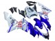 Großhandel Kawasaki ZX10R Motorrad Verkleidung 2004-2005 - Glanzendes Blau Weiss Fiat Motul