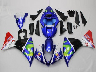 Großhandel Yamaha YZF R1 Motorrad Verkleidung 2012-2014 - Blau Weiss Rot Glanzendes Schwarz Grun ENEOS Yamalube
