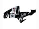 Großhandel Kawasaki ZX10R Motorrad Verkleidung 2006-2007 - Glanzendes Schwarz Weiss West