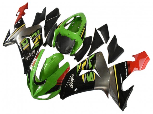 Großhandel Kawasaki ZX10R Motorrad Verkleidung 2006-2007 - Grun Grau Rot Schwarz Gelb