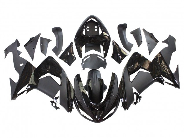 Großhandel Kawasaki ZX10R Motorrad Verkleidung 2006-2007 - Matt Schwarz Glanzendes Schwarz