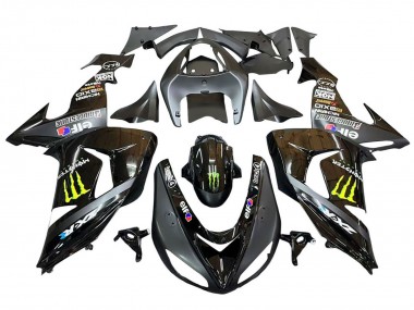 Großhandel Kawasaki ZX10R Motorrad Verkleidung 2006-2007 - Grau Gelb Glanzendes Schwarz Monster Elf