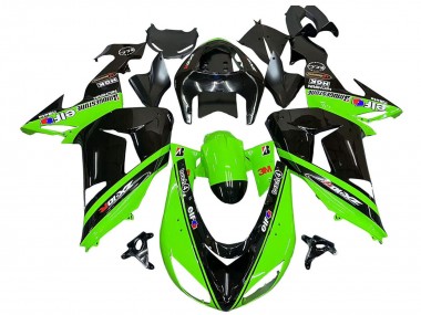 Großhandel Kawasaki ZX10R Motorrad Verkleidung 2006-2007 - Grun Schwarz Elf Touch4 3M