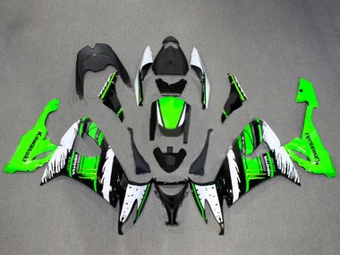 Großhandel Kawasaki ZX10R Motorrad Verkleidung 2008-2010 - Weiss Grun Glanzendes Schwarz Flamme