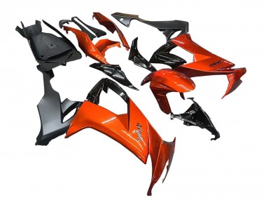 Großhandel Kawasaki ZX10R Motorrad Verkleidung 2008-2010 - Burnt Orange Schwarz