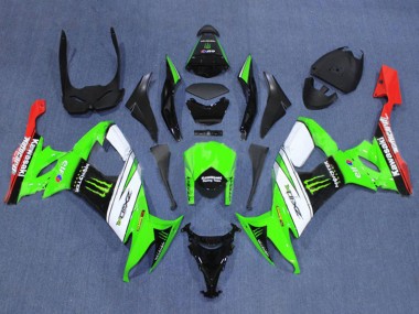 Großhandel Kawasaki ZX10R Motorrad Verkleidung 2008-2010 - Grun Weiss Rot Schwarz Monster