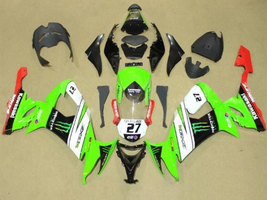 Großhandel Kawasaki ZX10R Motorrad Verkleidung 2008-2010 - Grun Weiss Rot Schwarz Elf Grun Monster Energy 27