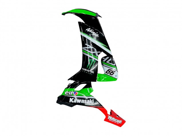 Großhandel Kawasaki ZX10R Motorrad Verkleidung 2008-2010 - Grun Weiss Rot Schwarz Monster Elf 66