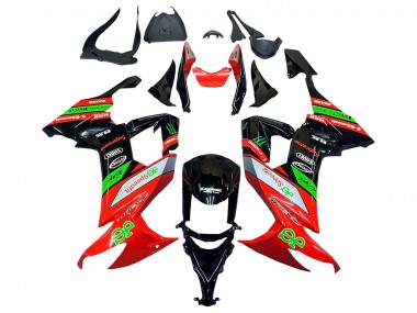 Großhandel Kawasaki ZX10R Motorrad Verkleidung 2008-2010 - Rot Grun Schwarz