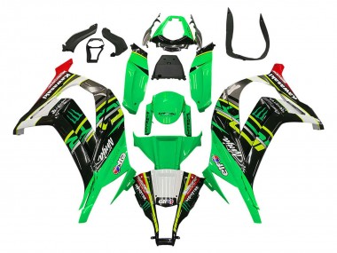 Großhandel Kawasaki ZX10R Motorrad Verkleidung 2011-2015 - Grun Gelb Schwarz Weiss Elf Monster
