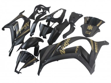 Großhandel Kawasaki ZX10R Motorrad Verkleidung 2011-2015 - Matt Schwarz Gold Schnee Elf