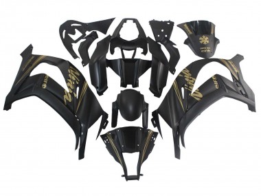 Großhandel Kawasaki ZX10R Motorrad Verkleidung 2011-2015 - Matt Schwarz Gold Schnee Elf
