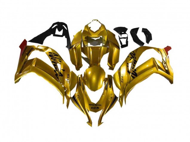 Großhandel Kawasaki ZX10R Motorrad Verkleidung 2016-2020 - Gold Schwarz
