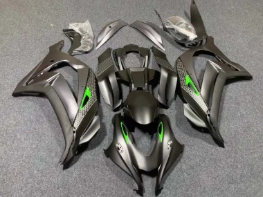 Großhandel Kawasaki ZX10R Motorrad Verkleidung 2016-2020 - Matt Schwarz Grun Bienenwabe