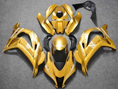 Großhandel Kawasaki ZX10R Motorrad Verkleidung 2016-2020 - Gold Weiss
