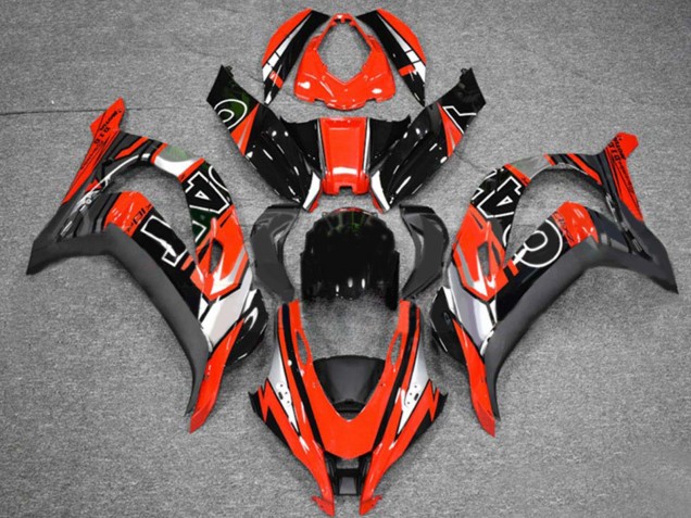 Großhandel Kawasaki ZX10R Motorrad Verkleidung 2016-2020 - Rot Silber Glanzendes Schwarz