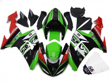 Großhandel For Mark Only: Kawasaki ZX10R Motorrad Verkleidung 2006-2007 - Grun Weiss Rot Schwarz 66